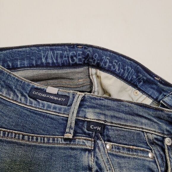 NEW 27 CoH REVOLVE ROCKET CROP VINTAGE RAW DISTRESSED JEANS CITIZENS OF HUMANITY - Picture 8 of 16